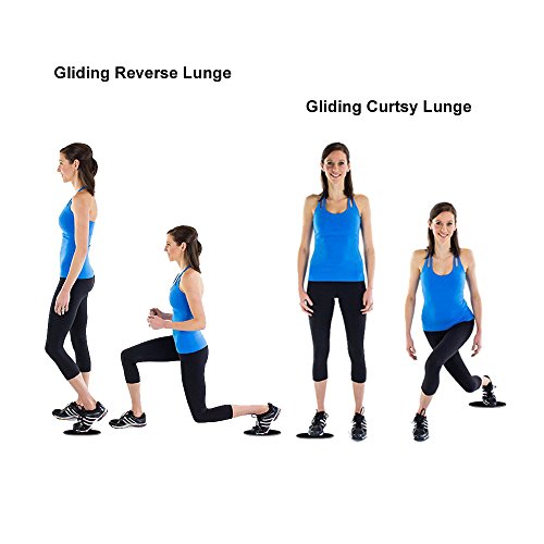 Core Sliders, Gliding Disc Fitness Training für Ganzkörper-Übung, Doppelseitig Gleitscheiben den Einsatz auf Teppichböden oder Parkett, Core Trainers Sliders für Core Training & Home Workouts