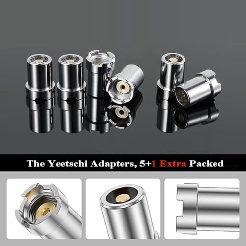 yeetschi Adaptador de Conector de Anel Magnético De, Acessórios de Metal Rosqueados, Multifuncional