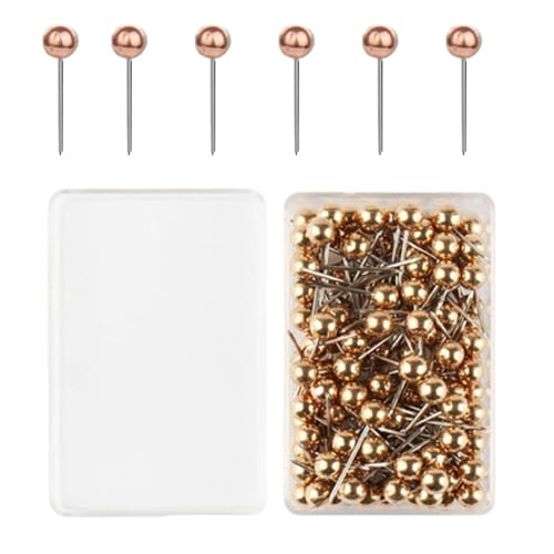 500pcs Punaises Carte, Punaises à Tête Ronde pour Carte de Voyage Petites Push Pins pour Tableau en Liège Tableau d'Affichage Photo Maison Bureau École...
