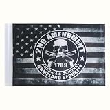 Espear 6''x10'' Flag for Harley Motorcycles, 2nd Amendment Flags, Double-Sided Sewing Small American Flag for Motorcycle with rubber Grommets