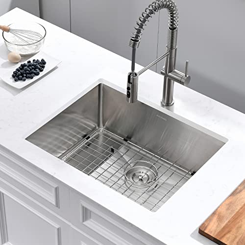 Aschael Undermount Kitchen Sink, 23X18X10 Inch Kitchen Sink 16 Gauge Stainless Steel Sink Single Bowl Kitchen Sinks Deep Kitchen Sink #TOP6