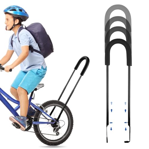 Fahrradstange Für Kinderfahrrad, Schiebestange Fahrrad Kinder, Schubstange Fahrrad Kinder Mit Rutschfestem Griff Lernhilfe Zum Fahrradfahren Trainer Griffstange Balancehilfe,Universell, Schwarz
