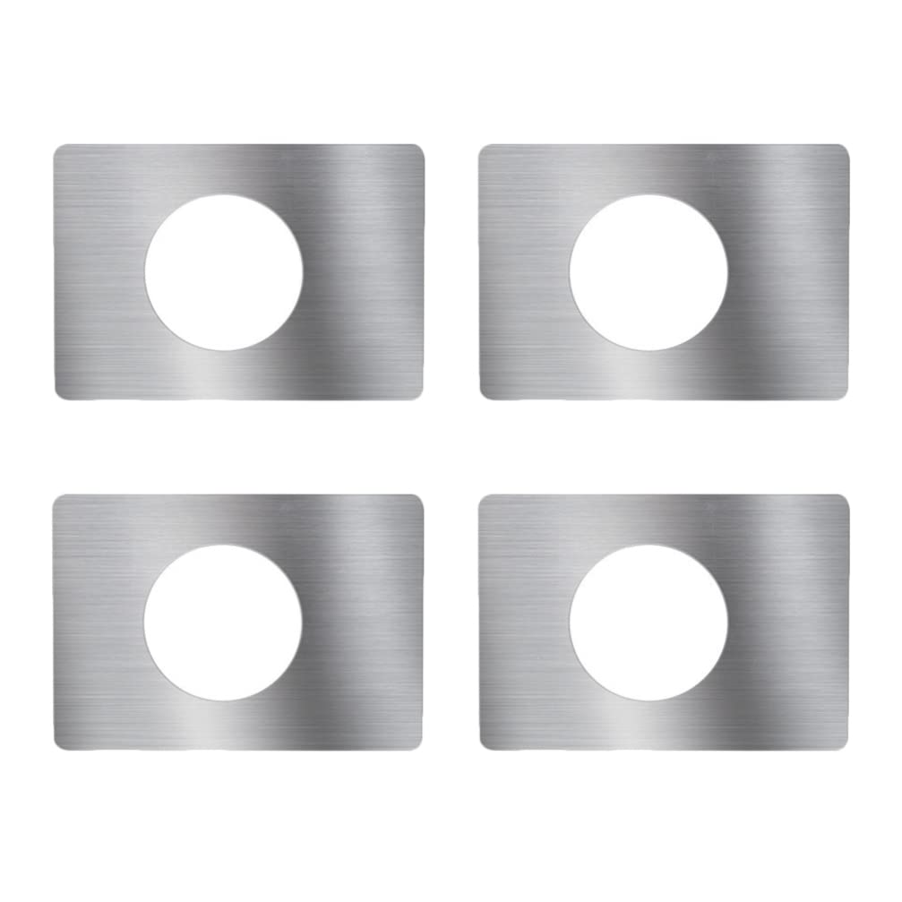 DOITOOL Door Handle Fixing Plate : Stainless Steel Door Knob Repair Plate Bracket Door Reinforcement for Fixing Loose Door Knobs, Securing Entry Doors, and Filling Gaps 4PCS (Silver)