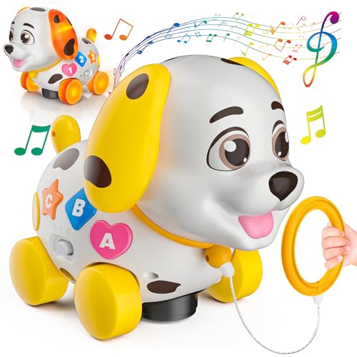 Image of Musical Puppy Toys for 1 Year Old Girl Boy Gift, Crawling and Walking Baby Toy 6-9-12-18 Month, Birthday Gift for 1 Year Old Girl Boy, Bilingual Present for 7 8 10 Month Infant (Yellow)