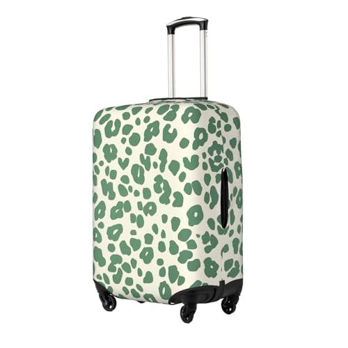 Variegated Green Print Travel Luggage Cover Elastic Baggage Protector Fits 18-21 Inch Luggage Suitcase Covers2