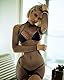 XIUSEMY Damen Dessous Fishnet Kleid Mesh Bodysuit Durchsichtig Beachwear(Schwarz M)
