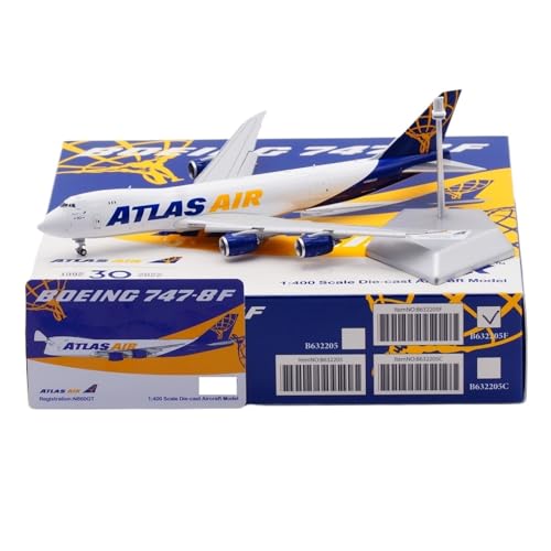 Réplicas de aviones a escala boutique Atlas Air B747-8F miniatura premium de metal