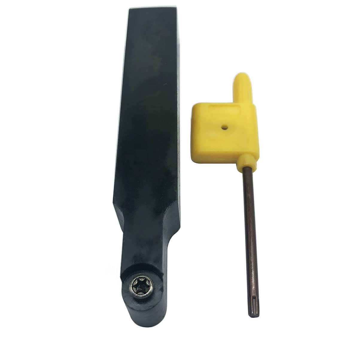 GBJ 10pcs RCMT10T3M0 Gold + SRDCN 1616H10 5/8" 45° Lathe Turning Holders Lathe Turning & Profiling Tool Holder for Round Carbide Inserts RCMT (SRDCN1616H10+RCMT10T3M0 YBC251)