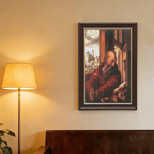 Impression sur toile Jan Van Hemessen Saint Jérôme, tableau haut de gamme - 4