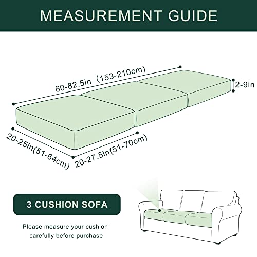 Image of CHUN YI 3PC Stretch Couch Cushion Covers, Sofa Seat Slipcovers Suitable for Armchair Loveseat Sofa with Spandex Jacquard Fabric(3pc,Dark Magenta)