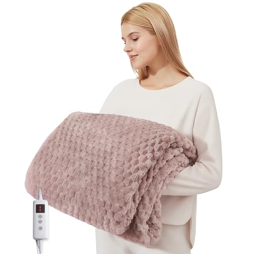 GarveeHome Heated Blanket Electric Blanket Throw Size 50 in x60 in, 6 Heating Levels & 9 Hours Auto...