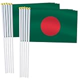 Confezione da 25 piccole bandiere del Bengala, piccole decorazioni in miniatura del Bangladesh