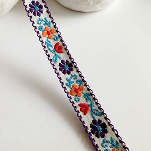 3 Yard 1.5 Inch Flower Jacquard Polyester Ribbon Handmade Lace Sewing Material Tassel Trim Multi Style #TOP1