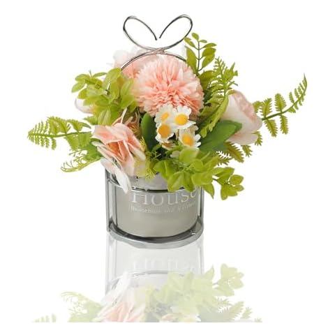 Leixi Artificial Silk Flowers in Pot Cover