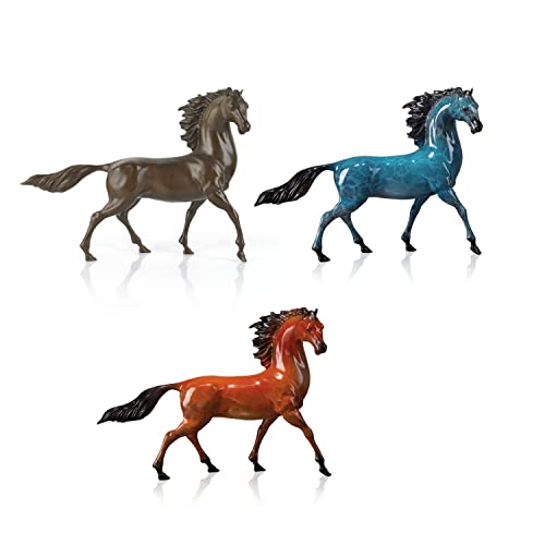 Fairyville Bronze Horse - Pure Copper Horse Statue - Brass Sculpture Collectable Table Decor - Figurine For Living Room Home Decorations And Gift (Medium 11.8'', Red) #TOP5