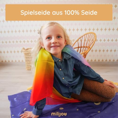 Milijou Regenbogen Spielseide 90x90cm – Bild 3