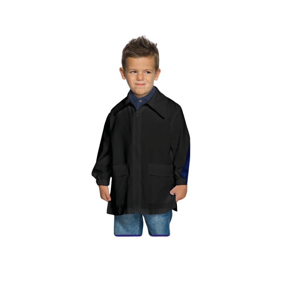Grembiule Asilo Unisex Bianco | Taglia 7 8 9 10 11 Anni | Nome Personalizzabile Ricamo Punto Catenella e Punto Sodo