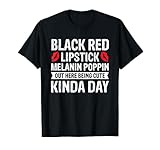Donna Nera Melanina Rossetto Rosso Bellezza Nera
