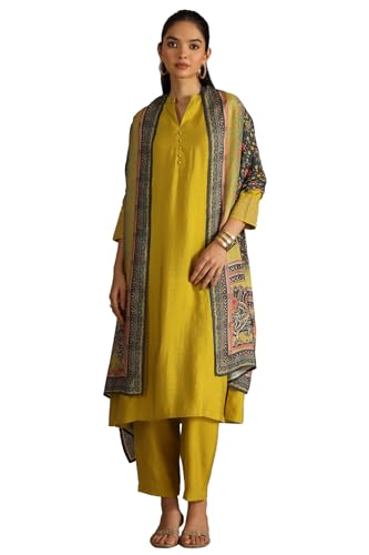 Image of Soch Womens Silk Blend Woven Design Suit Set