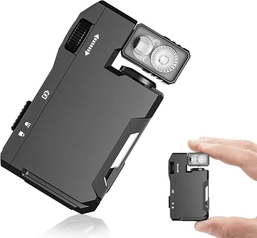 G-5 Rechargeable Mini Flashlight,2025 Protable Metal Magnetic Mini Keychain Flashlights,400 Lumens Dual Light Sources Flashlight with RGB Light,IP68 Waterproof,Outdoor Emergency,Car Repair (Black)