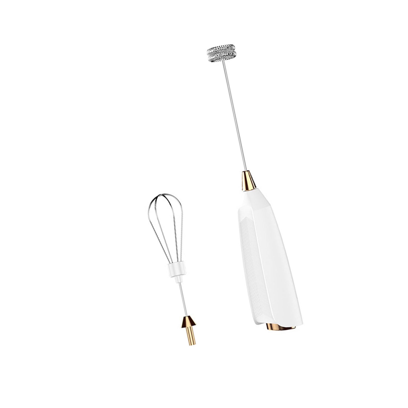 Electric Milk Frother Whisk with Stainless Steel Heads Battery Operated Suitable for Coffee Cream and Baking Recipes Electric Milk Frother Handheld