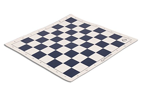 The House of Staunton Premium Vinyl Chess Board - 2.25" - Navy & Buff by US Chess Federation