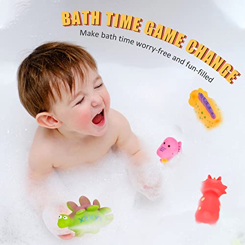 Clymene Mold Free Dinosaur Bath Toys For Toddlers 1-4, No Hole No Mold Bath Toys For Infants 6-12-18 Months, Dinosaur Baby Bathtub Pool Toy For 1 2 3 4 Year Old Toddlers Kids (6 Pack) #TOP4