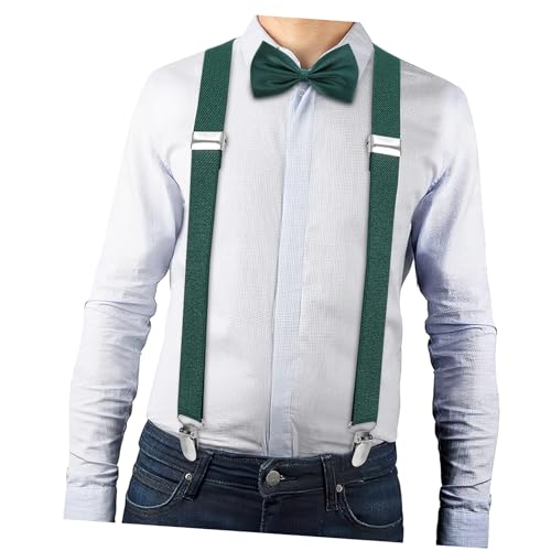 1set Adjustable Suspenders and Bow Tie for Boys Elastic Dress Suspenders for Trousers and Jeans for Parties and Special Occasions Construction