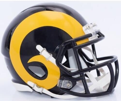 Riddell NFL Rams Mini Helmet - Black, Unisex, Adults & Collectors, Display Collectible