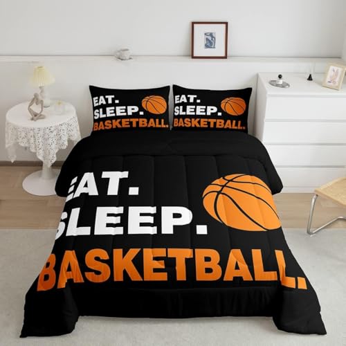 Image of Feelyou Basketball Comforter Set Toddler 3Pcs for Kids Boys Girls Teens