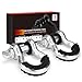 FieryRed 3/4" D Ring Shackle (2 Pack) 22,046Ibs Break Strength with 7/8" Locking Pin and Silver Isolator & Washer Kits for use With Tow Strap, Winch & Bubba Rope, 1 Year Warranty