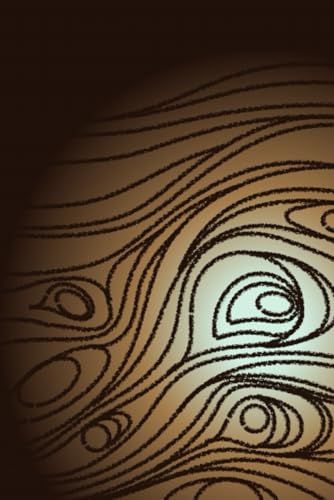 Brown comets 6×9" lined notebook: Decorative hand-drawn cover – Wide