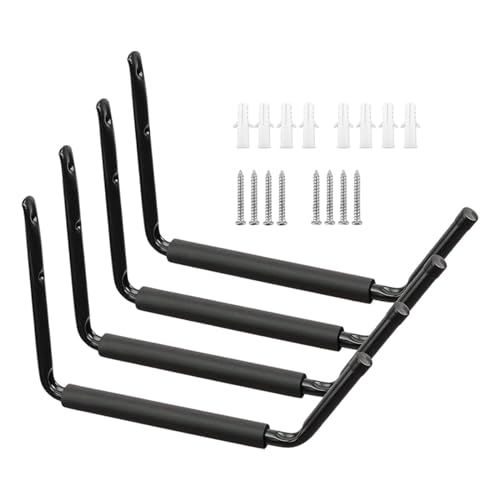 Aosekaa 4Pcs Wall Mount Kayak Storage Racks,Kayak Hangers Garage Shed Canoes Kayak Hooks Organizer for Lumbers Paddleboards Surfboard