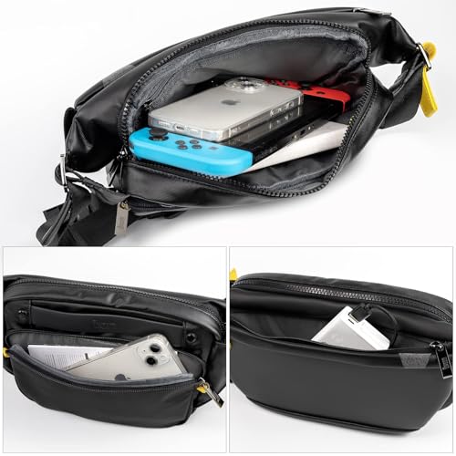 Divoom Pixoo Pixel Art Sling Bag mit App Controlled 16X16 LED Screen, wasserdichtes leichtes Casual Daypack Chest Crossbody Shoulder für Männer Frauen Outdoor Sport Wandern, Radfahren, Reisen