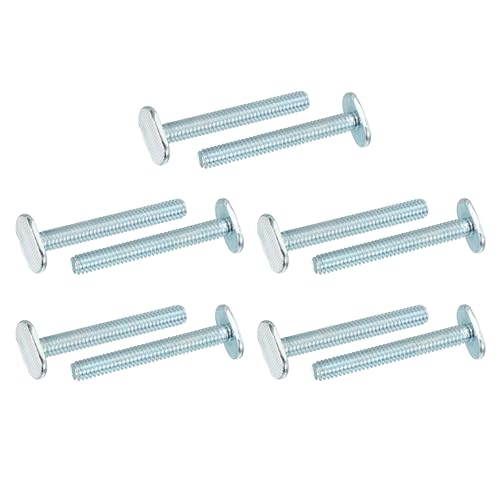 PATIKIL 1/4"-20 t Track Bolts, 10 Pack 2 Inch T-Slot Bolts Kayak Rail Bolt Accessories for Universal t Track Woodworking Jigs and Fixtures, Silver