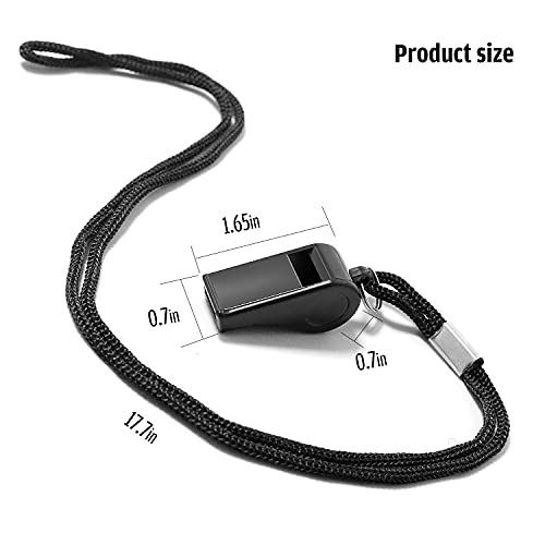 Xxinmoh Whistle With Lanyard For Coaches, Referees, Training, Outdoor Camping Accessories,Dog Whistle, Emergency Survival. (Black Red 2Pcs) #TOP2