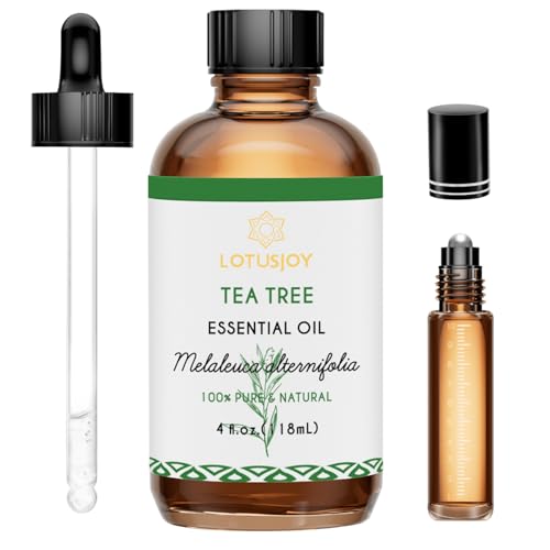 LOTUSJOY Tea Tree Oil for Skin, Hair, Nails, Shampoo, Body