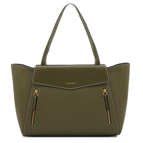 Image of Miraggio Roberta 16 Inch Laptop Tote Bag For Women Office Use | Office Tote Bag With Zipper Closure | Stylish Totes Bag