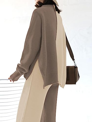 Image of TOLENY Women's 2 Piece Lounge Sets Pullover Sweater and Wide Leg Pants Tracksuit Outfits