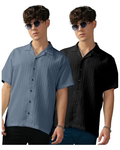 Image of Men's Striped Half Sleeve Polycotton Shirt | Casual & Formal Wear | Comfortable & Stylish