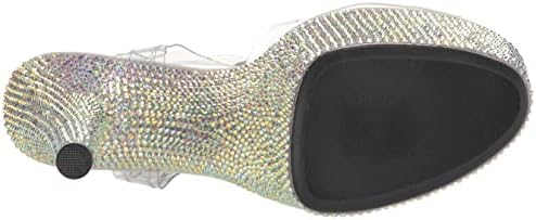Ellie Shoes Women's 709-ZIAMOND Heeled Sandal, Silver, 9 | Image 3