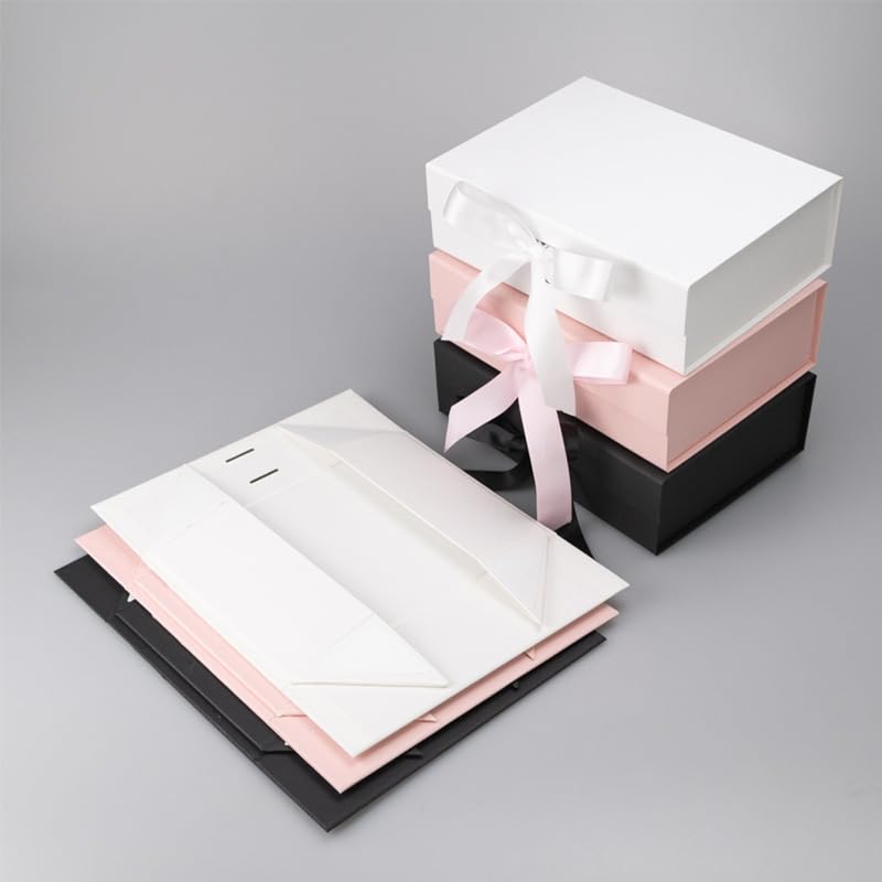 Geschenkboxen Geschenkverpackungen Boxen, Magnet-Clamshell-Box, verdickt, mit Aufbewahrungsbox, Geburtstag, Hochzeit, Schleife, Verpackungsbox (31 x 22 x 10 cm)