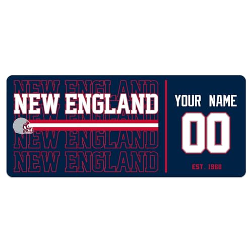 Image of ANTKING New England Mouse Pad Custom Name and Number Desk Pad for Men Women Youth Gifts