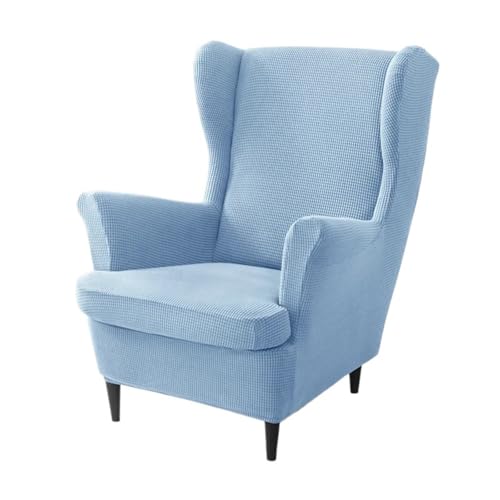 Funda elástica para silla de ala, fundas elásticas para sillón y fundas de cojín, protector de muebles de comedor, funda duradera y elegante para sofá con respaldo de alas (A5)