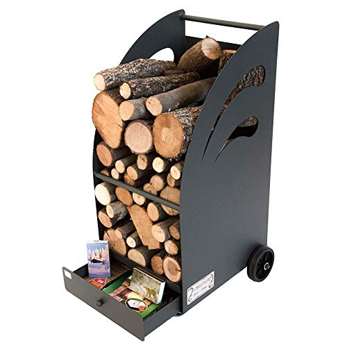 STYLE- CARRELLO PORTALEGNA IN FERRO CON RUOTE PORTATA 200 KG