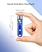 RovyVon Aurora A1 G4 USB C Rechargeable Mini Flashlight, Small Bright Keychain Flashlight 650 High Lumens EDC Flashlight Gadget with Clip for Camping, Hiking, Emergencies (Blue)
