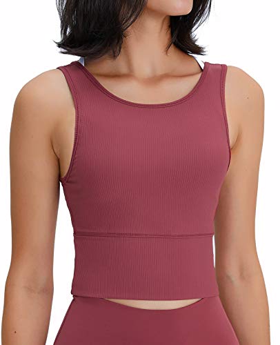 Regatas cropped femininas sem mangas, blusa cropped branca reversível para treino de ioga e fitness,