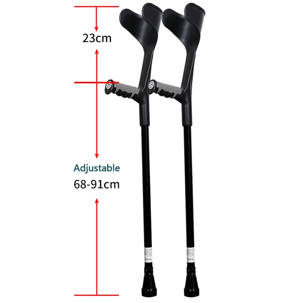 Muletas de antebrazo Motion para Adultos, muletas para Caminar con Mangos de Goma, muletas de Aluminio Ajustables Aniversario