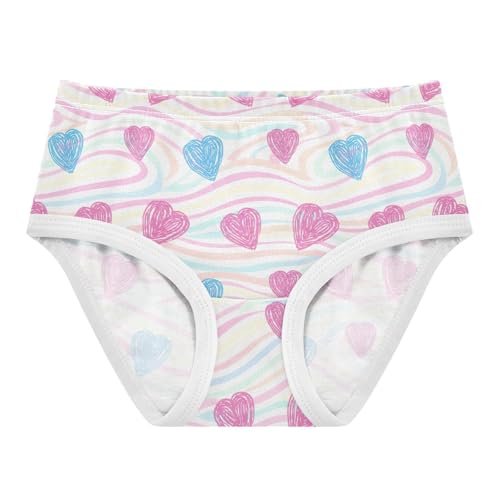 Girls Underwear Toddler 2t Cotton Little Girl Panties Animal Kids Briefs Undies Cartoon Blue Pink Hearts