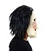 xiuyou Saw Mask Horror Killer Billy Mask Scary Clown Puppet Mask Creepy Latex Jigsaw Mask Halloween Costume Cosplay Props, White